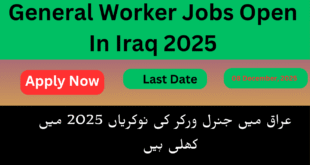 General Worker Jobs Open In Iraq 2025